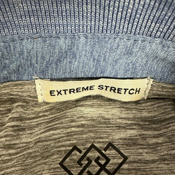 Leg3nd Golf Mens Extreme Stretch Polo Shirt Size M Blue Short Sleeve Collared - Picture 4 of 7